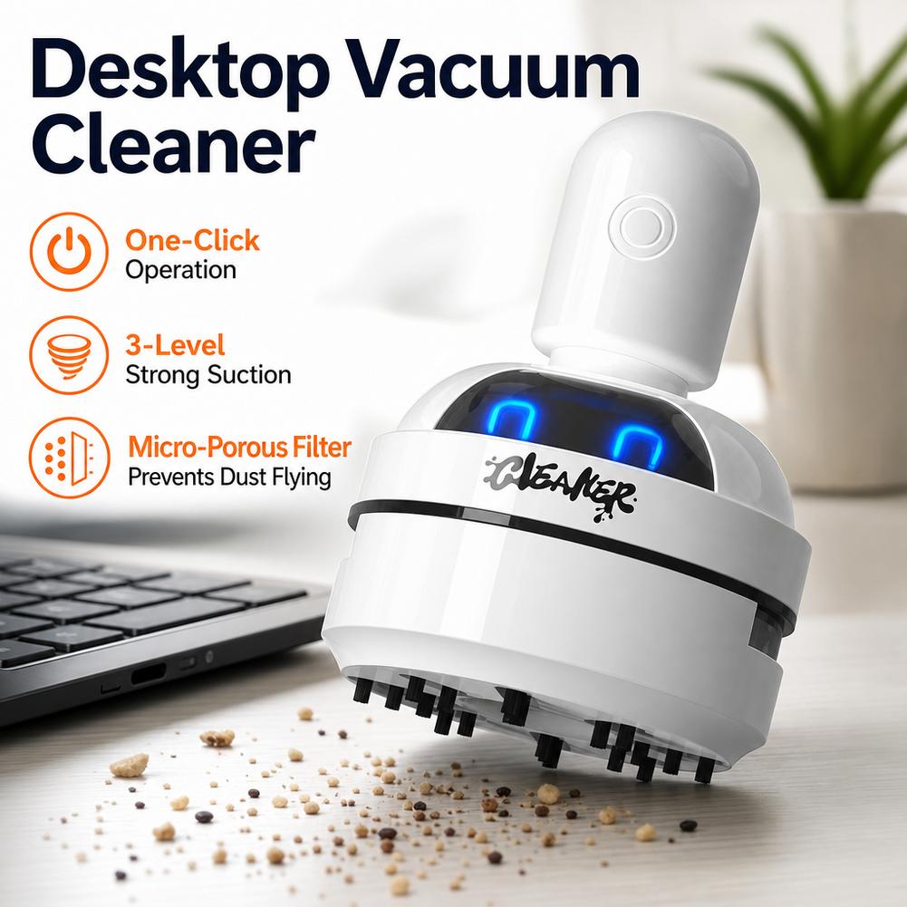 เครื่องดูดฝุ่นตั้งโต๊ะ ชาร์จ U - Mini Desktop Vacuum Cleaner For Eraser Dust บทวิจารณ์และราคา